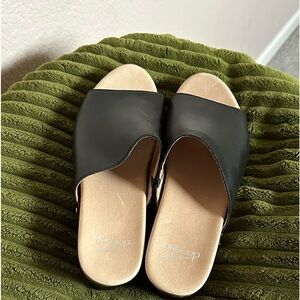Dansko Leather Wedge Sandals